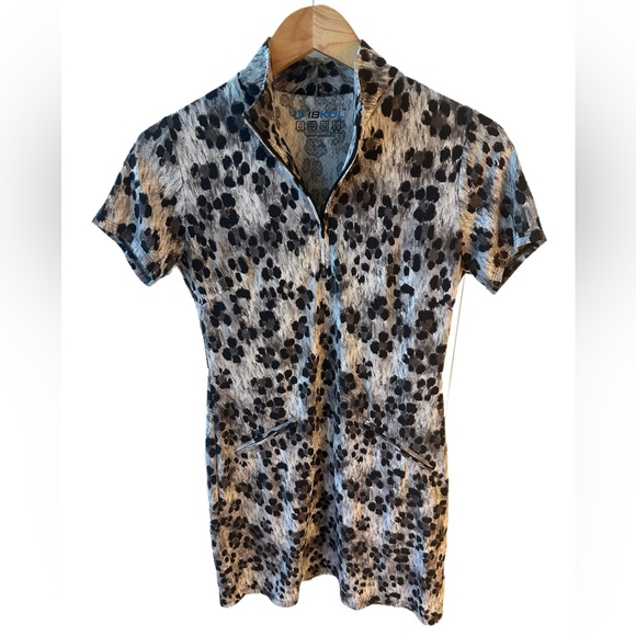 IBKUL Black and Gray Casual Button Down Shirt - Picture 1 of 6